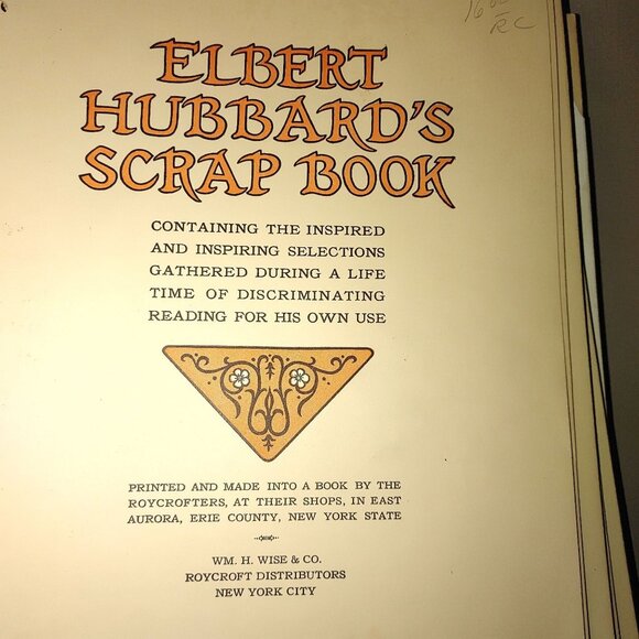 Elbert Hubbards Scrap Book Roycrofters 1923 Leather Bound Edition Hardcover - Picture 3 of 15